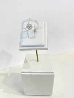 Anel Design Coração Pêndulo Prata 925 - comprar online