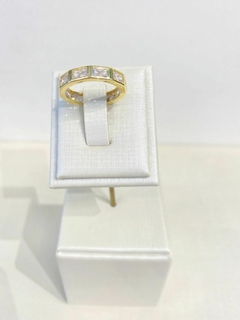 Anel Quadrado Zircônia Branca - comprar online