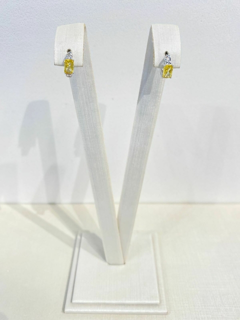 Brinco Argola Zircônia Amarela - comprar online