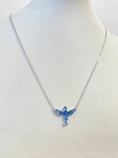 Gargantilha Espírito Santo Zircônia Azul na internet