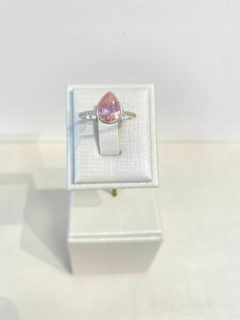 Anel Gota Zircônia Rosa - comprar online