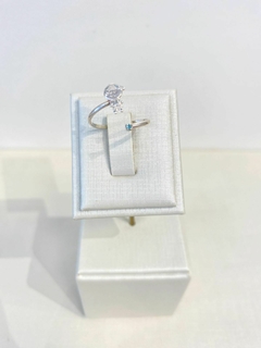Anel Menino Zircônia Azul - comprar online