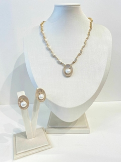 Conjunto Br/Ga Oval Pérola