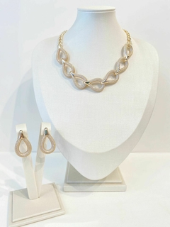 Conjunto Gotas Cravejado
