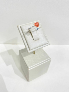 Anel Coração Zircônia Coral - comprar online