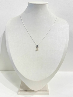 Conjunto Peixinho Pérola Prata Envelhecida - comprar online