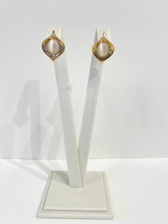 Brinco Design Pedra Ágata