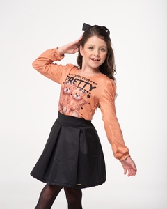 CONJUNTO DE SAIA COM BLUSA MANGA LONGA TEDDY CLUB - comprar online