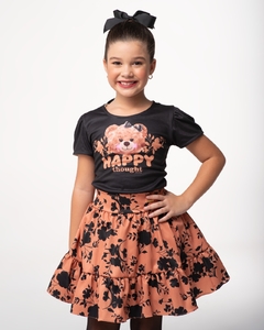 CONJUNTO DE SAIA COM BLUSA MANGA TRADICIONAL FLORES DE INVERNO na internet