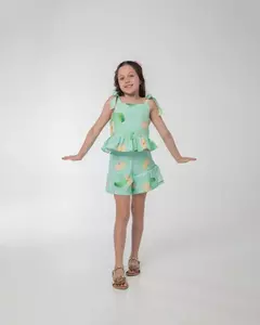 CONJ DE SHORT FLUIDO COM CROPPED REF. 01.03.0724-26 - Bella Kids Moda Infantil