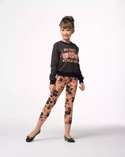 CONJ MOLETINHO COM CALÇA LEGGING FLORES DE INVERNO REF. 01.04.0424.05