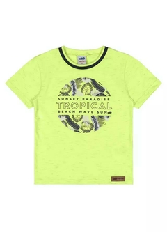 Conjunto Infantil Menino Camiseta e Bermuda Tropical Marlan Azul Marinho - comprar online
