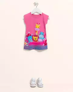 Vestido Bebê Estampa Animais - Kely Kety - REF 43110 - comprar online