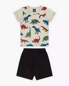 Conj. Curto Infantil Masc. Dinossauros - ReiRex - REF. 45442