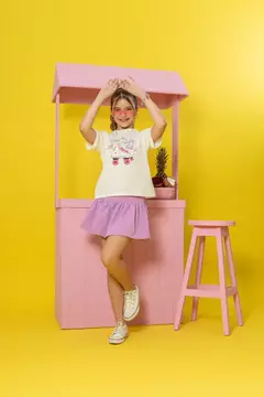 CONJUNTO TSHIRT E SAIA BALONÊ PATINS - comprar online