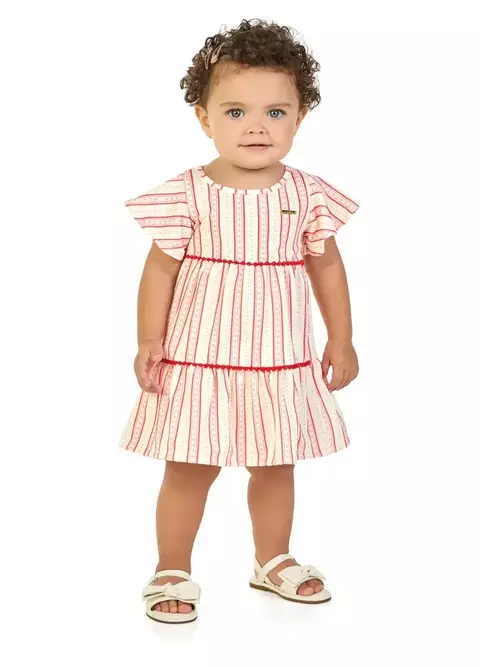 VESTIDO EM COTTON MAQUINETADO MARLAN REF. 60815