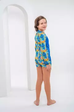 CONJUNTO MASCULINO UV ROBÔ AZUL - Bella Kids Moda Infantil