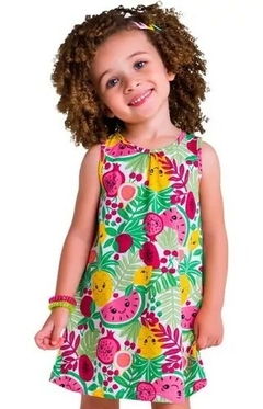 Vestido Infantil Kyly Floral com Frutas