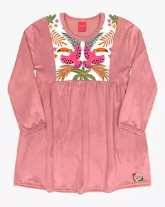 VESTIDO INFANTIL MANGA LONGA EM VELUDO KELY KETY - REF. 60965 na internet