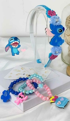 KIT TIARA E PULSEIRAS STITCH
