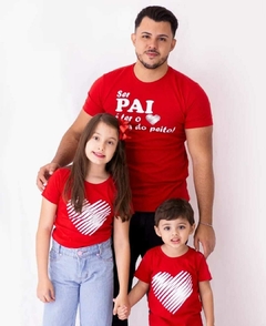 KIT TSHIRT DIA DOS PAIS - CORAÇÃO FORA