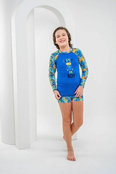 CONJUNTO MASCULINO UV ROBÔ AZUL