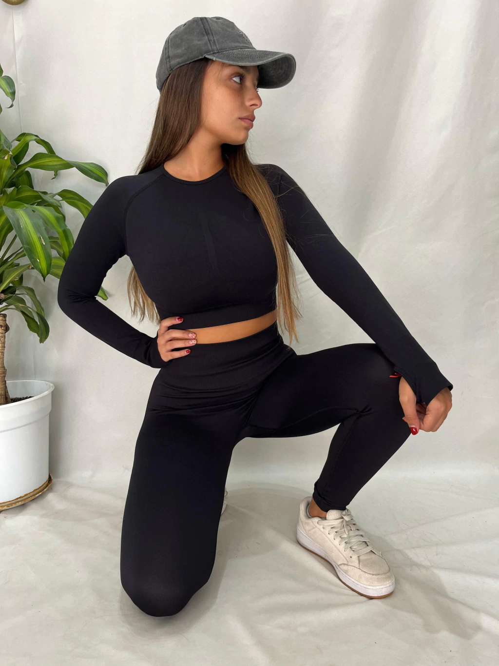 Conjunto seamless negro con manga
