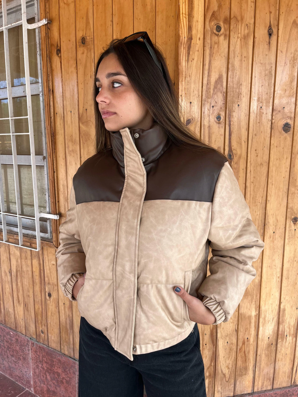 Campera Engomada (Beige)