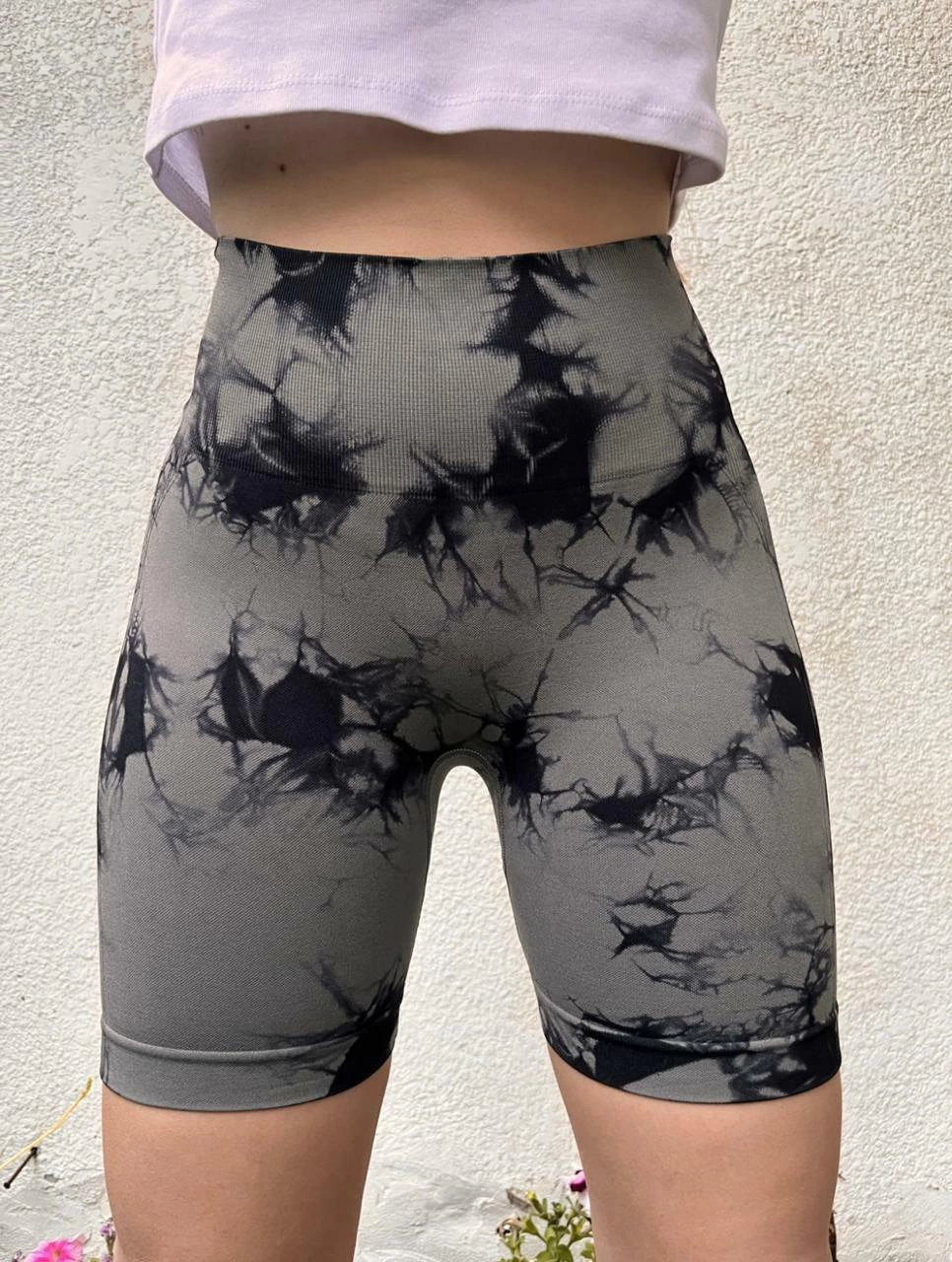 Calza seamless biker batik gris