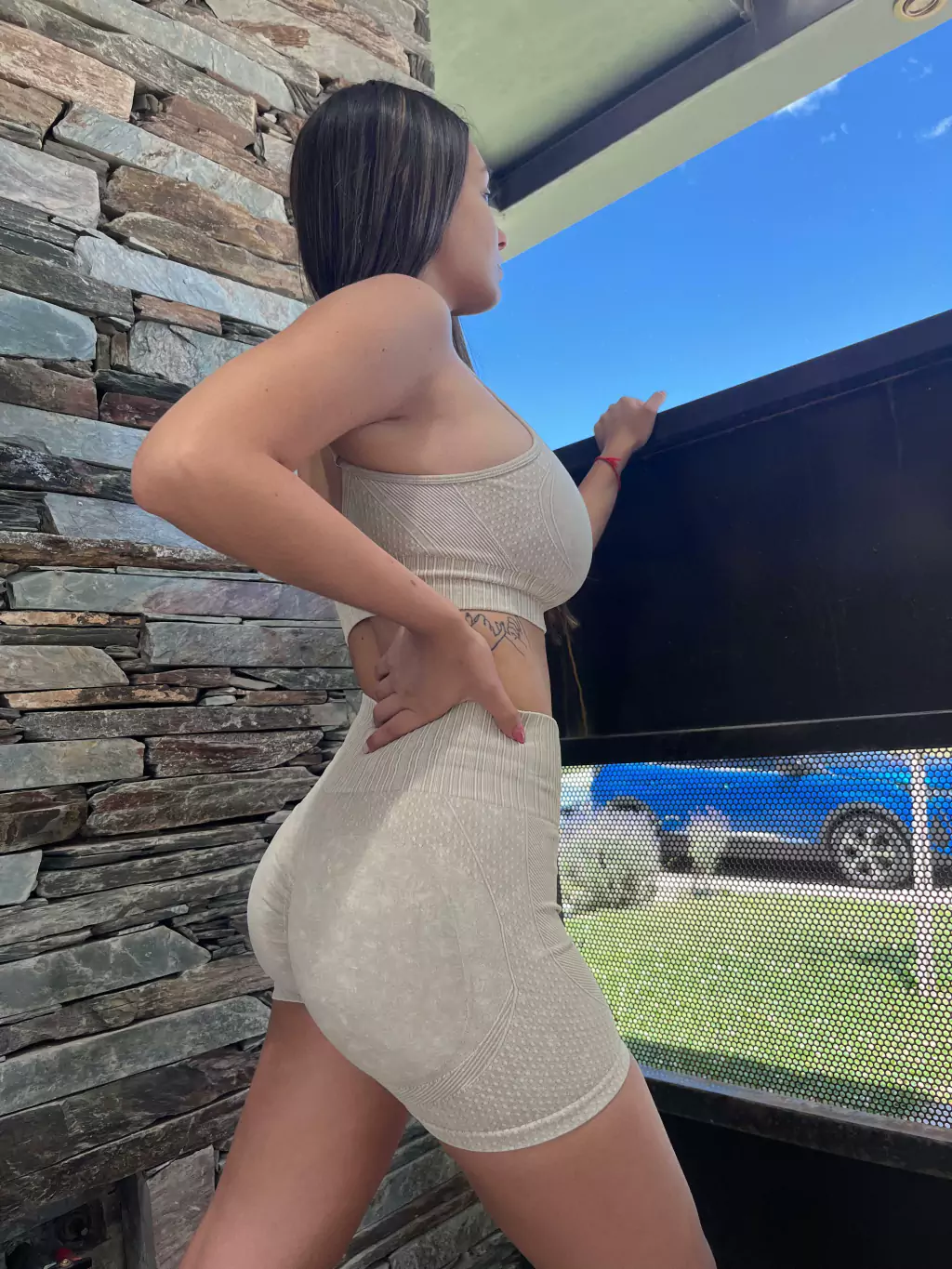 Conjunto seamless beige