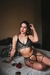 Conjunto sexy com cinta liga