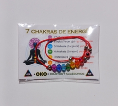 PULSERA CRISTALES CHAKRAS + TARJETA - comprar online