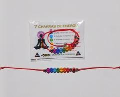 PULSERA CRISTALES CHAKRAS + TARJETA en internet