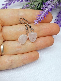 PAR ARITOS PIEDRA NATURAL COLGANTES - comprar online