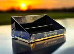 EXHIBIDOR MOSTRADOR NEGRO LUXE AROMANZA