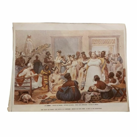 "Uma visita ao campo", J.B Debret - reprodução - comprar online