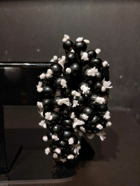 Pulseira chocalho semente de açaí preta - Rikbaktsa, MT