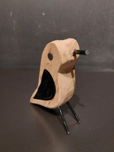 Beija Flor em madeira de Jaqueira - Ilha do Ferro, SE