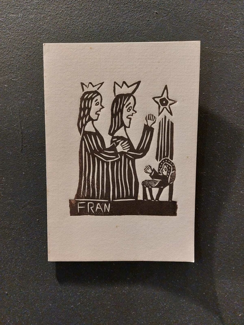 Xilogravura Nascimento de Jesus - Fran