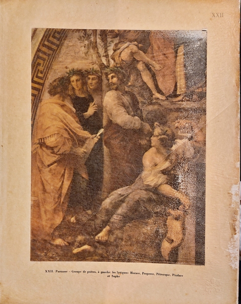 Gravura Vaticano Rafael - O Parnaso (recorte)