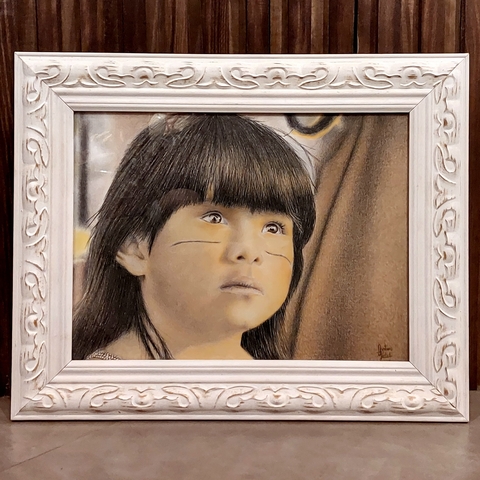 Gravura Gustavo Pauluk - Criança Indígena