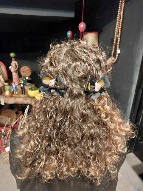 Dupla de laços - Laços de Artista (inspirado em Kusama)