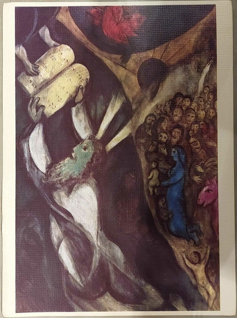 Moisés Recebendo as Tábuas da Lei (reprodução) - Marc Chagall - comprar online