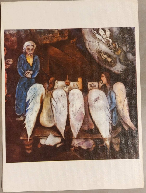 Abraão e Três Anjos (reprodução) - Marc Chagall - comprar online
