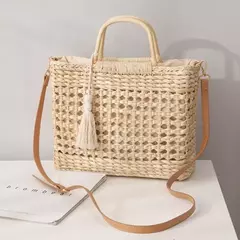 BL9068 - BOLSA PALHA LINHA PRIME OBS POMPOM COLORIDO (p:14) - comprar online