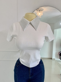 BLUSA PERLAS BLANCAS