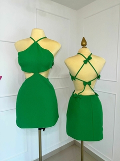 VESTIDO MOÑO VERDE