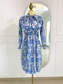 VESTIDO FLOR AZUL