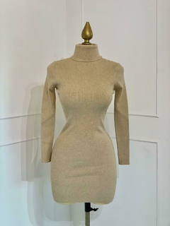 VESTIDO PUNTO BEIGE UNITALLA