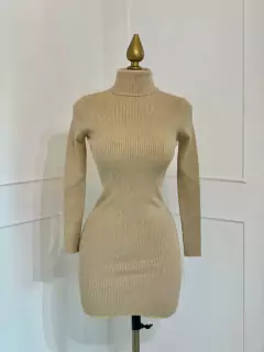 VESTIDO PUNTO BEIGE UNITALLA